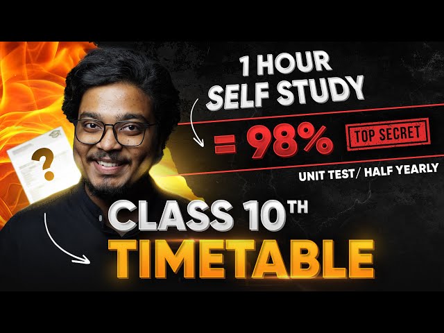 Class 10: Most Scientific Time-Table | Time Management Like a TOPPER! | Score 98%