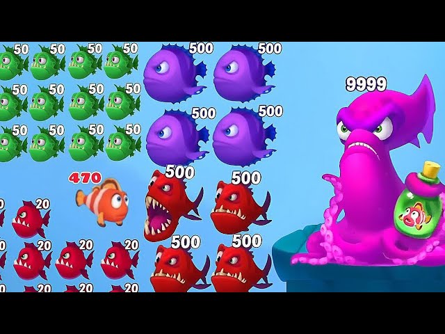 Fishdom Ads Mini Games 05 New Update All Levels - Eat Fish Trailer