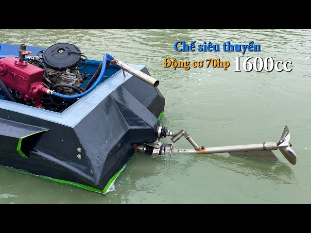 Build super boat using 1600cc 70hp engine | Building scrap engine yachts