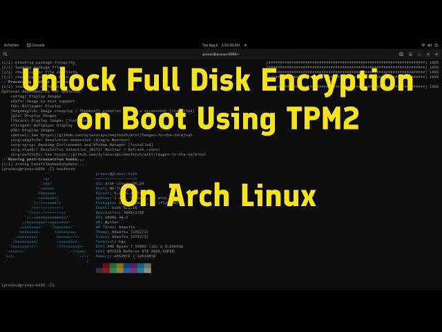 Unlocking Arch Linux Full Disk Encryption Using TPM2 - NO MORE PASSWORDS!