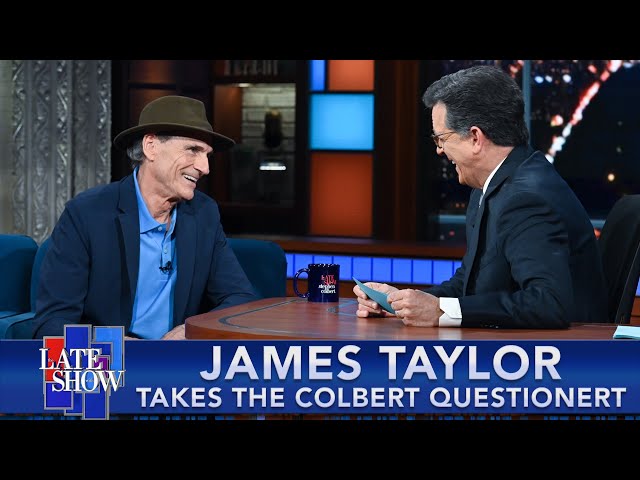 James Taylor Takes The Colbert Questionert