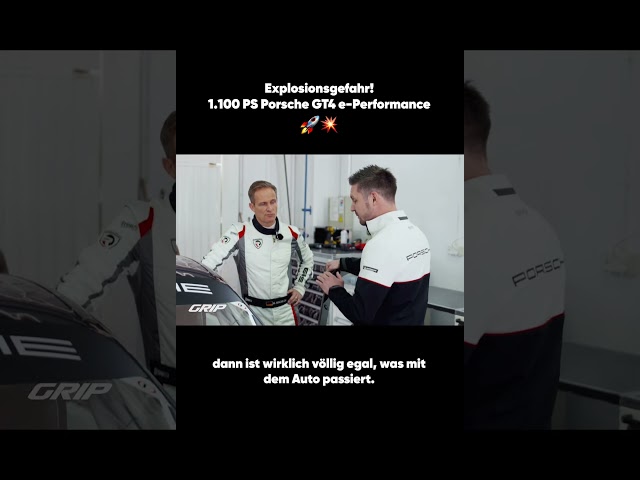⚠️ Explosionsgefahr 😱 Porsche GT4 e-Performance! 💥 | GRIP #shorts #new