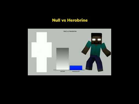 Null vs Herobrine Power Levels - Shorts