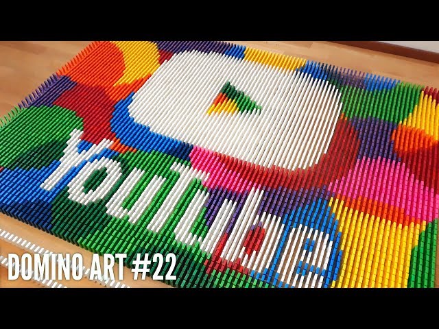 YOUTUBE LOGO MADE FROM 6,000 DOMINOES | Domino Art #22