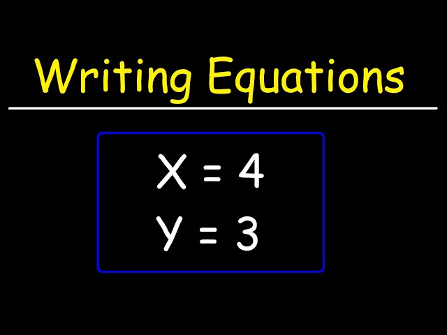How To Write The Equation of a Line Given The X and Y Intercepts | Algebra