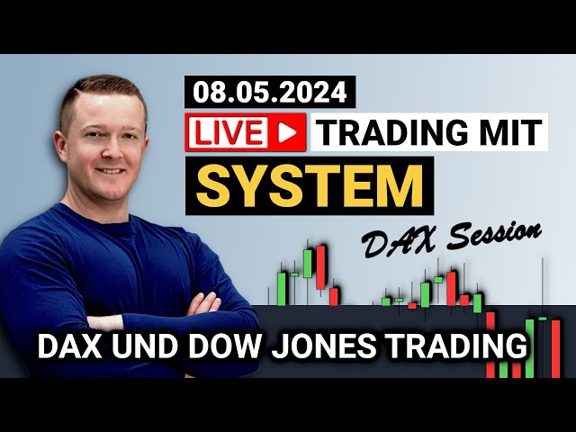 Mit 1.000€ zum beruflichen Börsenhandel mit Florian Kasischke - DAX und Dow Livetrading | 08.05.2024