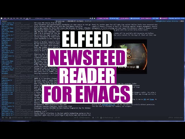 Is The Best RSS Reader An Emacs Package?