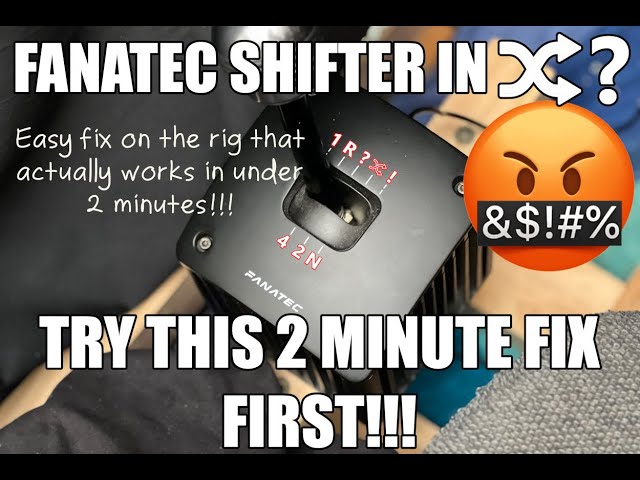 Fanatec Shifter in Shuffle mode? Try this FIRST!!!