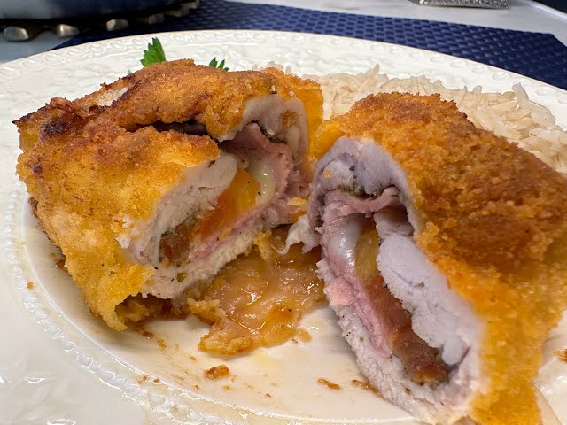 🍗 Recipe for chicken thighs with mozzarella and smoked ham 🧀🥓