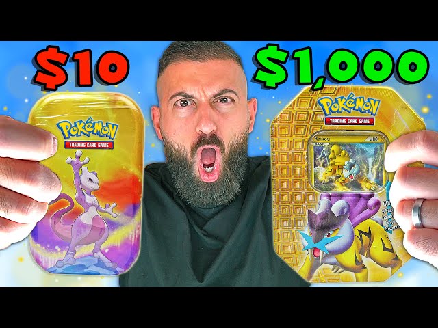 $10 Vs $1,000 Pokemon Tin