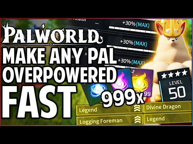 Palworld - How to Make ANY Pal 1 Shot EVERYTHING - Fast Level 50 XP Large Soul Farm Condenser Guide!