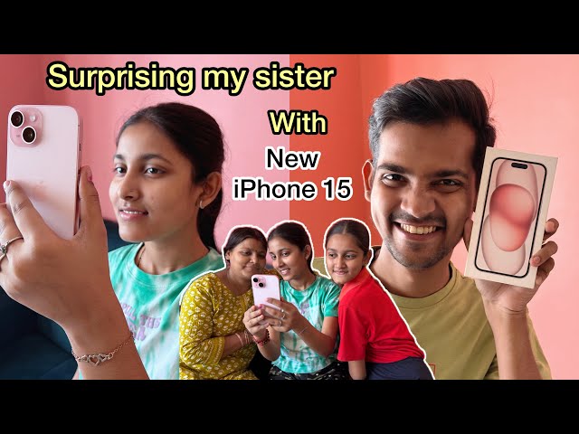 Surprising my sister Payal with new iphone 15 | mom got emotional | Birthday gift