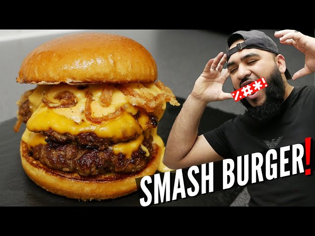 Smash Burger with Cheesy Fries | Smash Burger Recipe