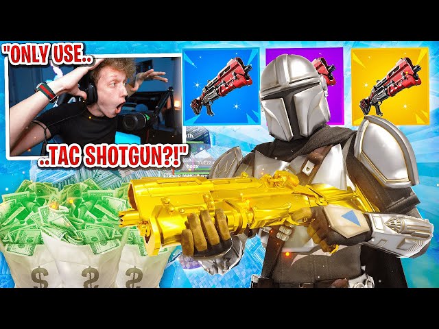 I got 100 players to scrim with TAC SHOTGUN ONLY for $100 in Fortnite... (it's finally back)