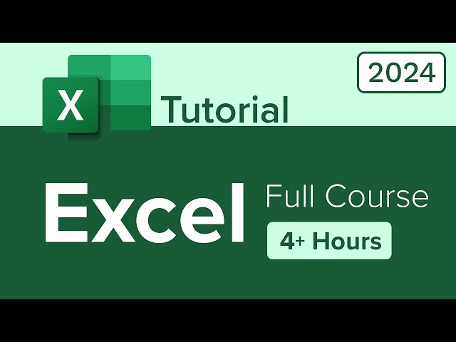 Excel Full Course Tutorial (4+ Hours)