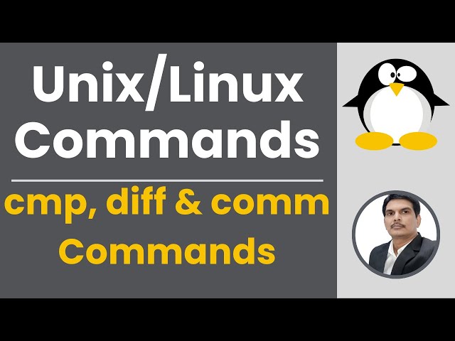 Part 7 - Unix/Linux for Testers | cmp, diff & comm Commands