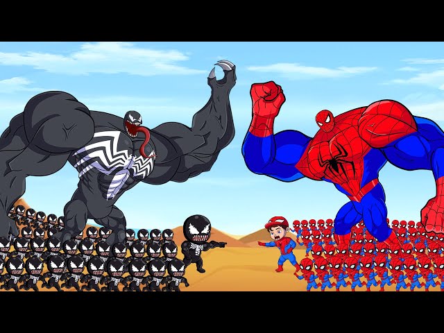 999 SPIDERMAN vs Evolution of Venom : The New Empire | Who Is The King Of Super Heroes ?