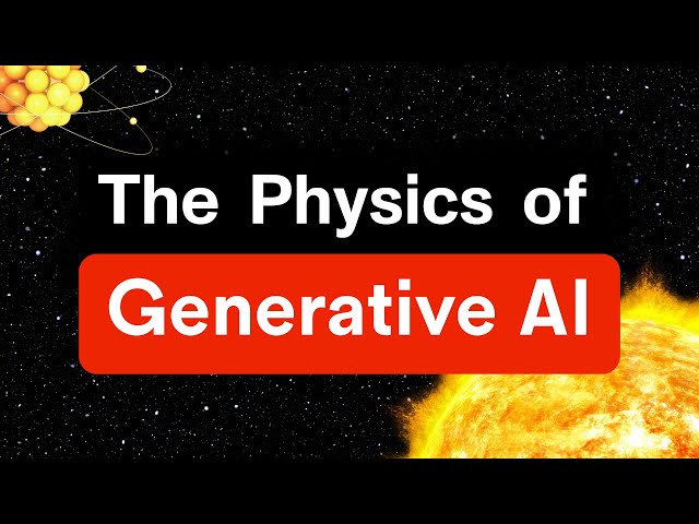 The Physics of Generative AI - How AI models use physics to generate novel data