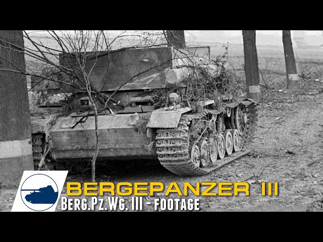 Rare WW2 Bergepanzer III - Berg.Pz.Wg. III - Footage.