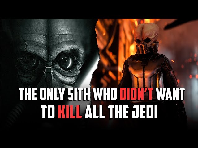 The Peaceful Sith Who Simply Wanted to Make the Jedi Obsolete (Weirdest Sith Grand Plan)