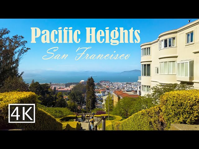 [4K] Billionaire's Row - Pacific Heights -  San Francisco - California - Walking Tour