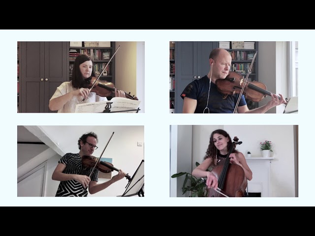 Philip Glass String Quartet No. 5, 3rd movement, Carducci String Quartet & Cristián Tamblay (drums)