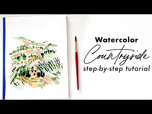 How to paint an Italian Countryside with Watercolor!