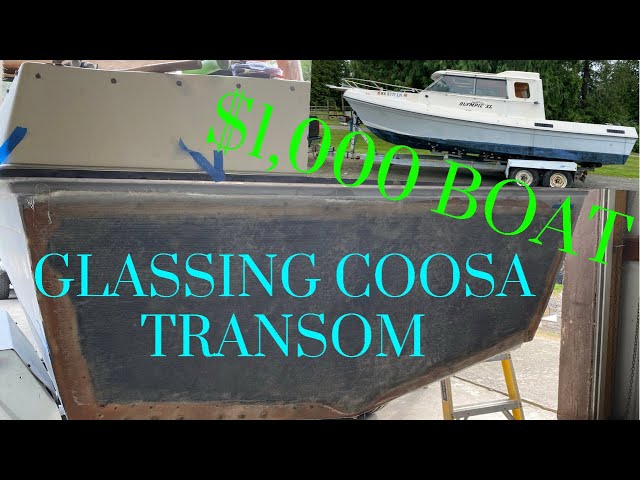 Boat Restoration| Fiberglass Coosa transom
