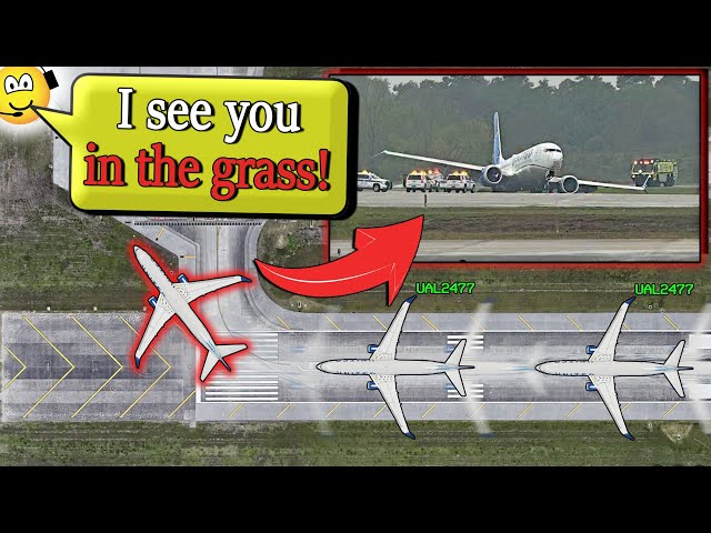 RUNWAY EXCURSION + GEAR COLLAPSE | United B737-8 MAX at Houston
