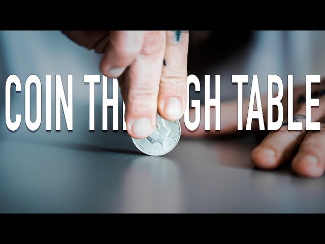 COIN THROUGH TABLE Magic Trick - Explained! (3 easy ways to push a coin through a table)