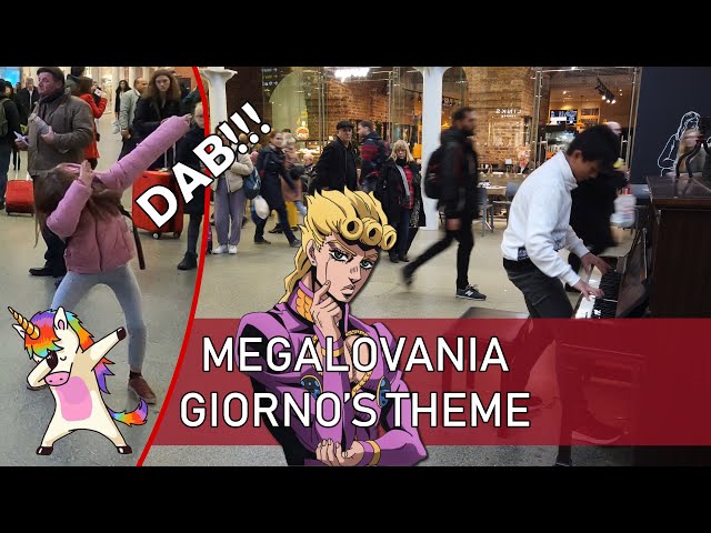 I Played Giorno's Theme and Megalovania on Piano in Public! Cole Lam 12 Years Old
