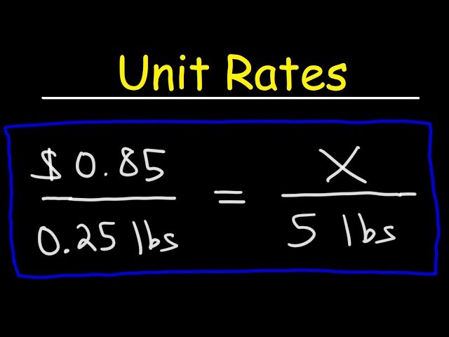 Unit Rates, Ratios & Proportions - Word Problems