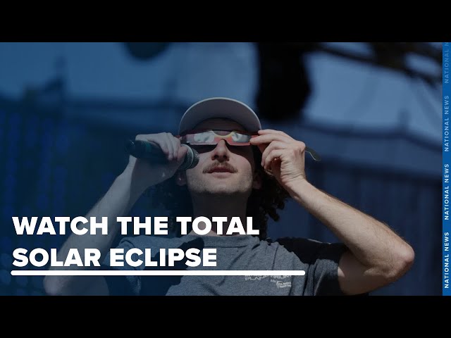 WATCH: 2024 total solar eclipse as it moves across the US