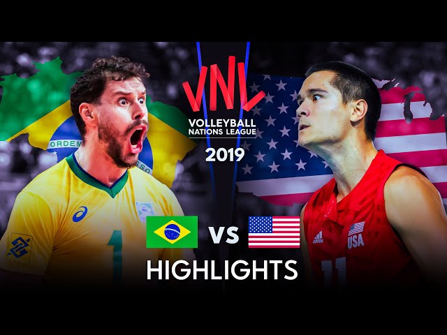 LEGENDARY MATCH | USA vs BRAZIL | Men's VNL 2019