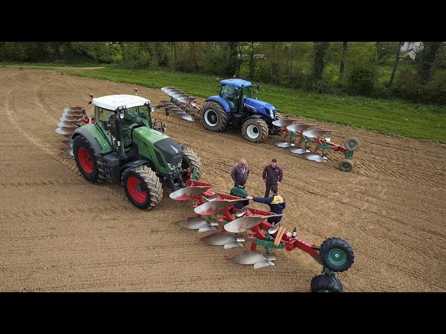 16 plowhshare ! FENDT 824 and NEW HOLLAND T7.270 - PLOWING