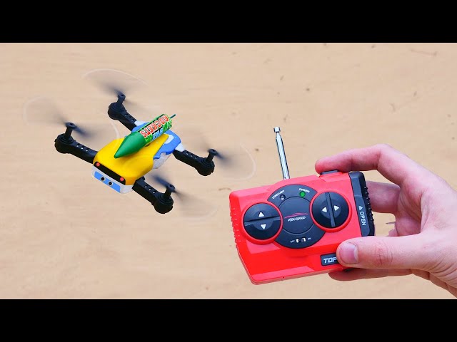 Experiment: Mini RC Drone vs Rocket !