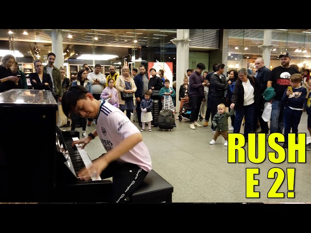 "PLEASE DON'T BREAK THE PIANO!" Playing RUSH E 2 LIVE in public | Cole Lam