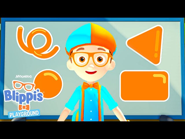 Blippi Learns Shapes | Blippi Roblox Educational Gaming Videos for Kids