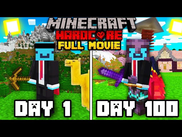 I Survived 100 Days in Minecraft Hardcore... FULL MOVIE!