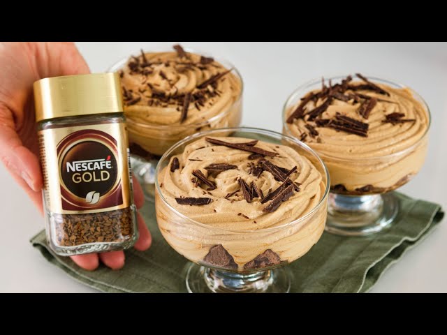 Coffee mousse dessert in 5 minutes! It's so delicious that I make it every weekend!