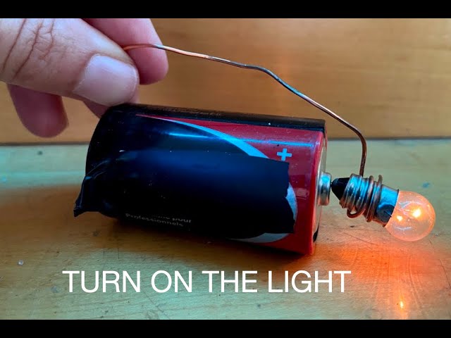 Here's how to get this light bulb to glow with a battery.