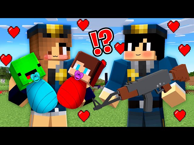 JJ and Mikey Were Adopted By POLICE in Minecraft! - Maizen