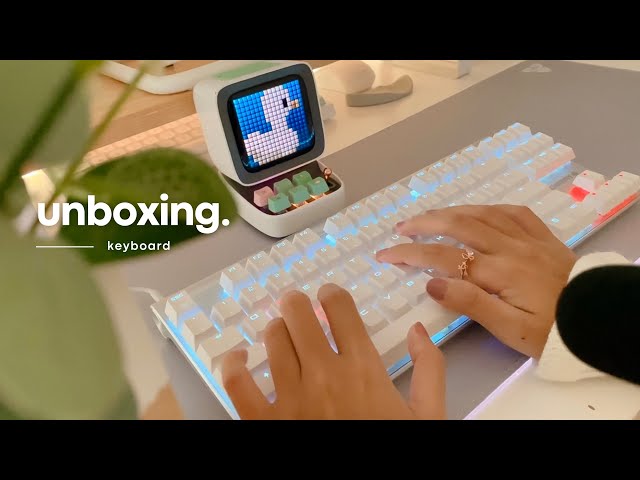 Aesthetic keyboard for productivity | unboxing | switch sound comparison cherry mx 8.0