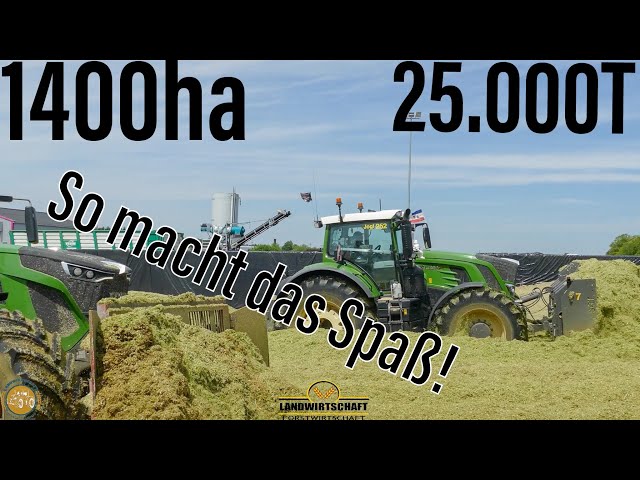 1400ha - 25.000T So macht das Spaß! LU BLUNK Rückt mit 16 Fendt Traktoren an Ganzpflanzensilage 2022