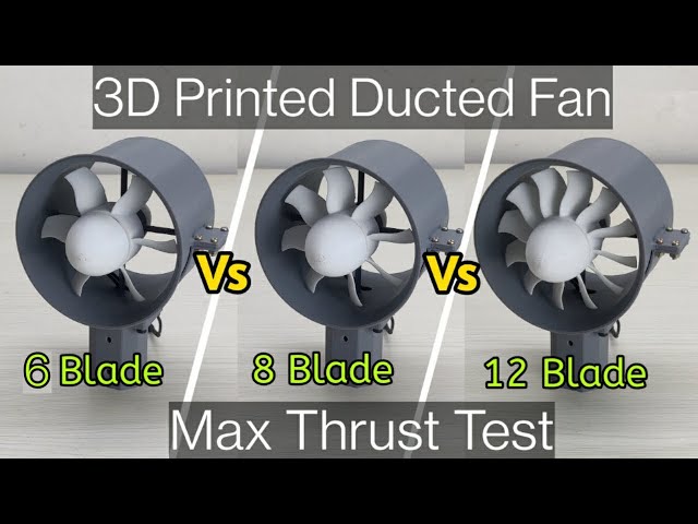 DIY 80 mm Electric Ducted Fan | 3D Printed | Thrust test comparison