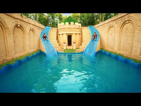 Building Double Underground Water Slide and a Lucky House 2022