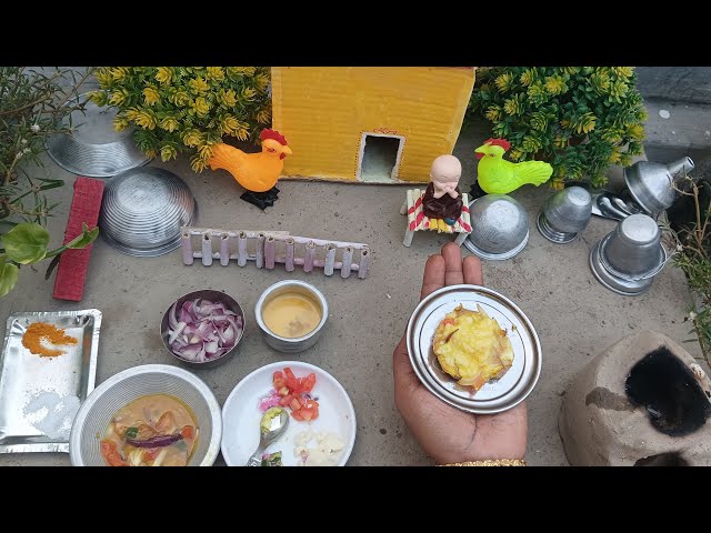 Miniature Cheese Omlette Recipe # Mini Cooking Vlog # Egg Recipe # Jully's Mini Kitchen