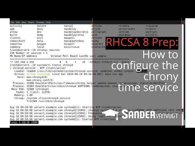Configuring and understanding chrony time service - RHCSA 8 Prep by Sander van Vugt