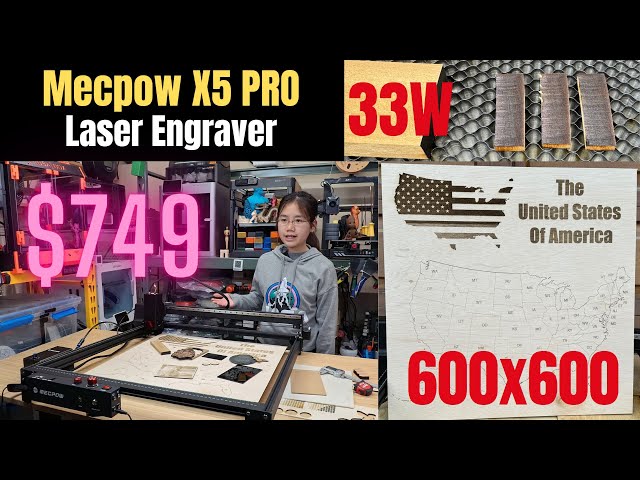 Mecpow X5 Pro 33W Laser Engraver: $749 with a 600x600mm Working Area