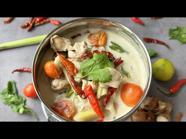 Thai Chicken Coconut Soup (Tom Kha Gai) | Thai Girl in the Kitchen
